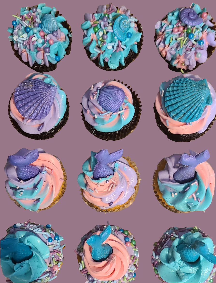 Mermaid Custom Cupcakes